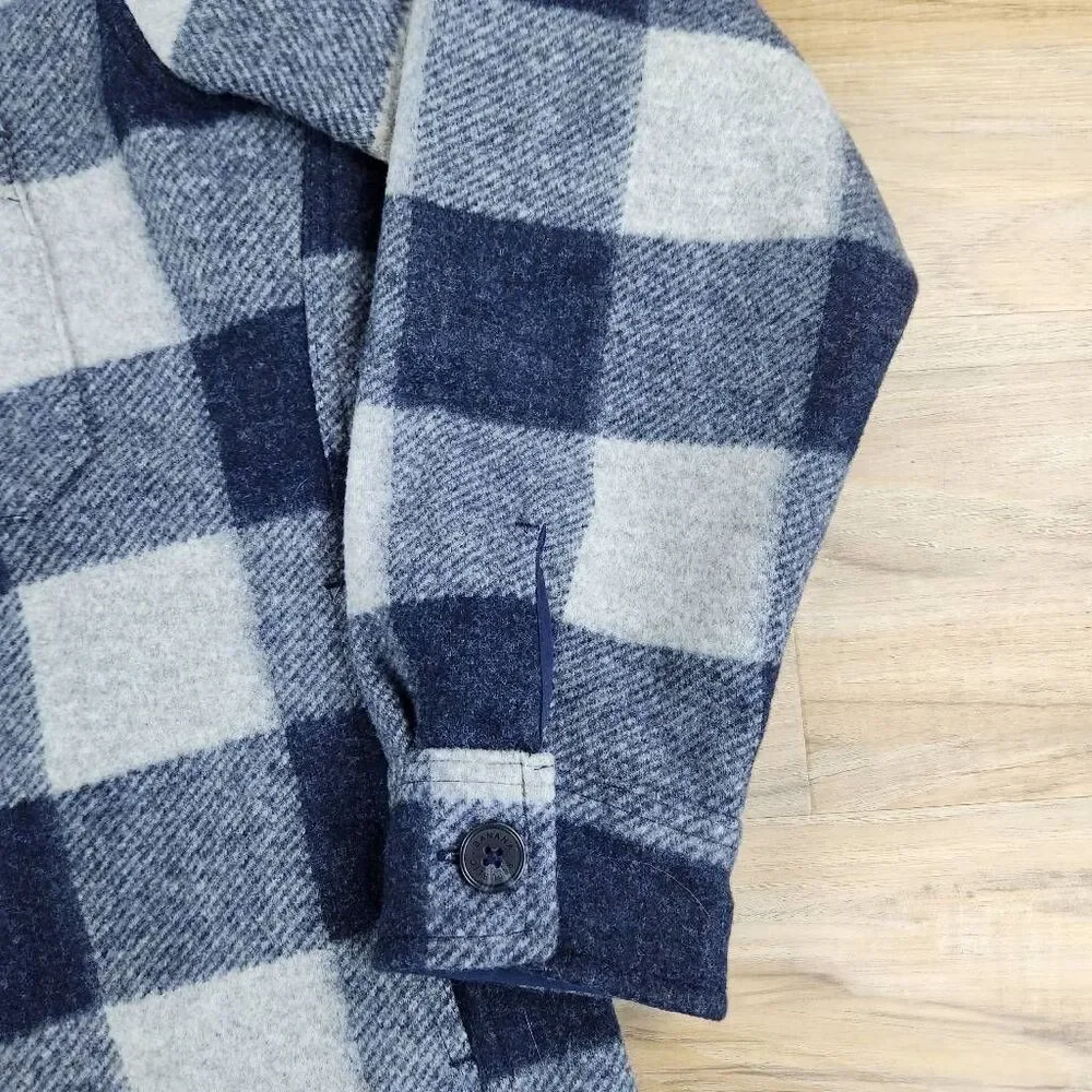 🩵NWT Banana Republic Blue Downtown Plaid Heritage Jacket Men's Large
